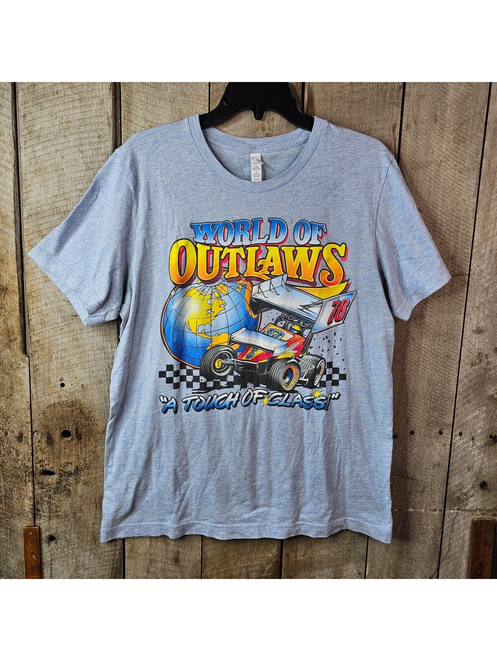 World of Outlaws Sprint Car Racing #78 Greatest Show on Dirt T-Shirt Large